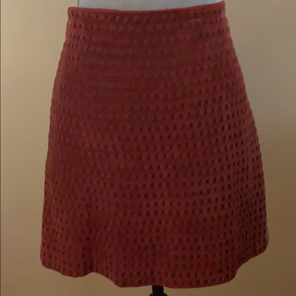 NEW Skirt goat suede/lamb leather trim